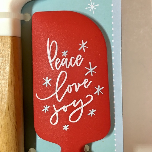2 Xmas Peace Love Joy Red Truck Silicone Spatulas - Picture 7 of 7